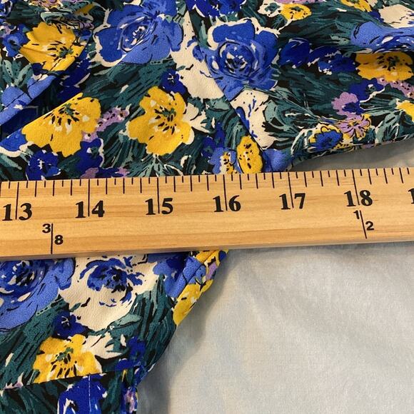 Melloday Blue Floral Tiered V-Neck Maxi Dress Size XS - Picture 5 of 9